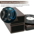 thumbnail image 6 of LP&No.1 Bluetooth Vinyl Record Player with External Speakers, 3-Speed Belt-Drive Turntable for Vinyl Albums with Auto Off and Bluetooth Input,Dark Brown Wood, 6 of 8
