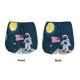 thumbnail image 3 of Balery Astronaut With USA Flag Pantalones cortos deportivos para mujer con forro y dos bolsillos, elásticos, para entrenamiento, gimnasio, yoga-Large, 3 of 7