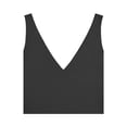 thumbnail image 4 of Chemise d'Été Fine Unie pour Femmes avec Débardeur à Bretelles Col en V Simple, 4 of 4