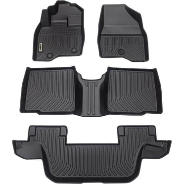 Black Floor Mats Liners Replacement for Explorer 7 Seats 2015-2019 Heavy Duty All Weather Guard Front and Rear Car Carpet-Custom Fit-Tough/Durable/Odorless