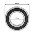 thumbnail image 4 of Uxcell Deep Groove Ball Bearings Metric Double Sealed Chrome Steel ABEC-3 Z1 17mmx30mmx7mm, 4 of 4