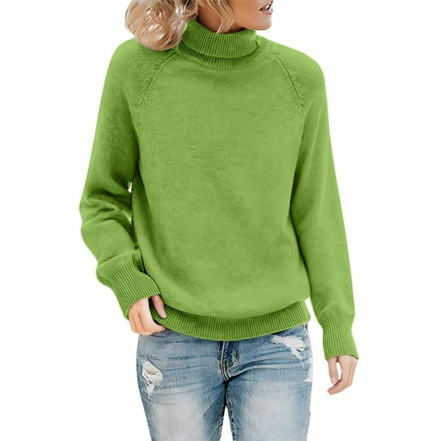 Chandail-Over pour Femmes, Chandail à Col Roulé Mi-Haut, Manches Longues, Tricoté, Chaud, Haut, chandail-Over pour Femmes TG