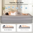 thumbnail image 5 of MaxKare Queen Air Mattress, 18'' Raised Inflatable Bed with Repair Pitch Kit, Quick Inflation, Portable for Home & Guests, Gray, 5 of 11