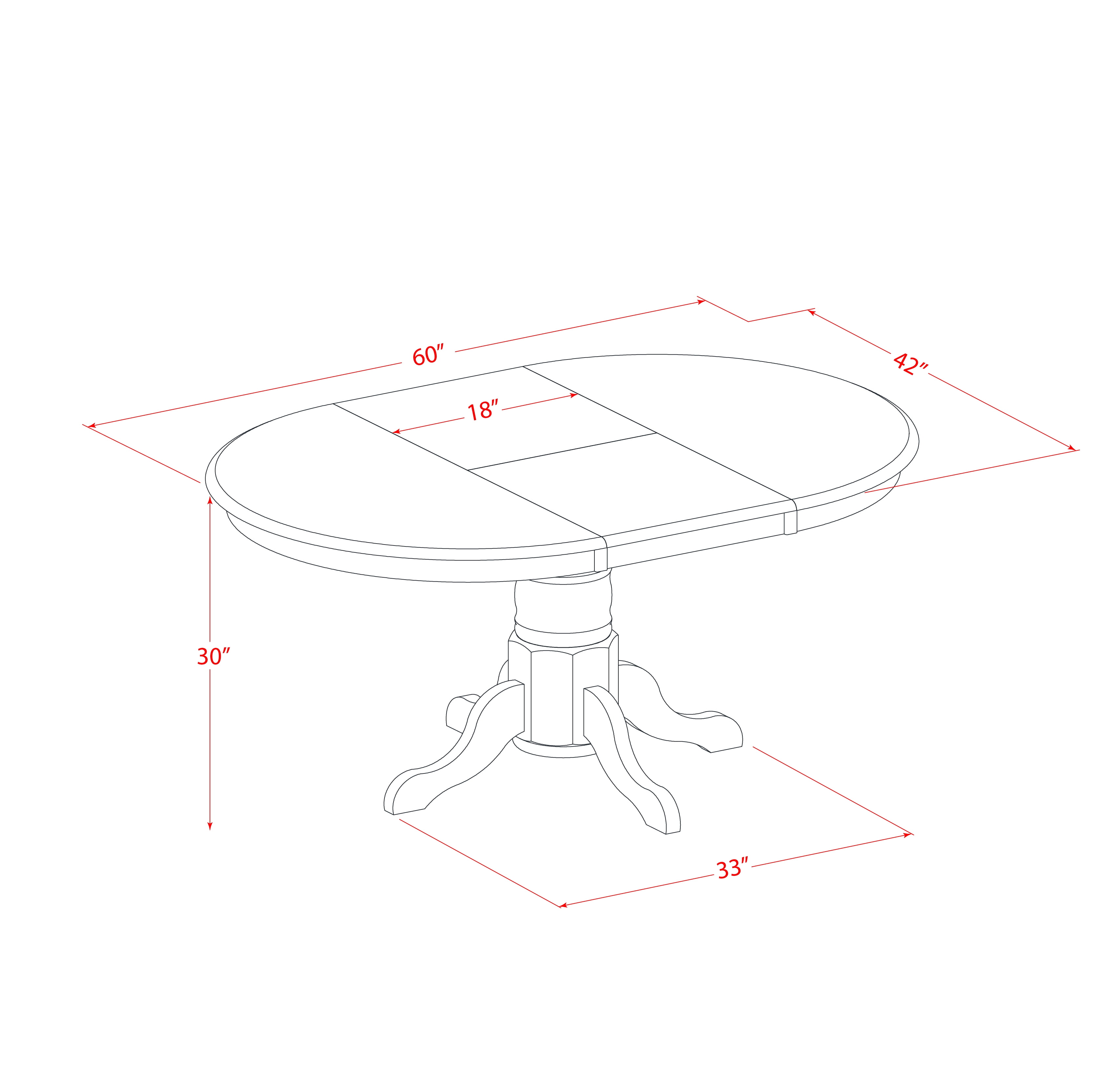 East West Furniture Dining Table Linen White, AVT-LWH-TP