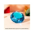 thumbnail image 4 of Zoogamo 3” / 80 mm Turquoise Diamond Shaped Glass Crystal Paperweight –Home Office Decor & Valentine's Day Gift Wedding Favors Centerpieces Decoration with Gift Box, 4 of 6