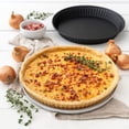 thumbnail image 3 of Abastado Quiche Pan, Pie Pan, Negro, Acero Inoxidable, Acero al Carbono Antiadherente Profundo Pizza Pan, 3 of 5