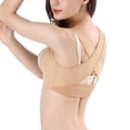 thumbnail image 4 of Chaqueta moldeadora de cuerpo con push-up y ajuste de pecho frontal de tres filas y tres botones, malla elástica, correa de belleza para el pecho transpirable, 4 of 6