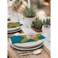 thumbnail image 5 of Starfish Mandalas Cloth Napkins Set of 8 Reusable Dinner Napkins, Boho Modern Orange Blue Stripe Cocktail Napkin Washable Table Napkins for Wedding/Holiday Party/Baby Shower 20"x20", 5 of 7