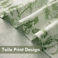 thumbnail image 5 of DriftAway Kitchen Curtains Toile Tier Linen Short Curtains Cafe 36 Inch Length for Living Room Bathroom Farmhouse French Country Vintage Printed Pattern Rod Pocket 2 Panels Loden Green, 5 of 8
