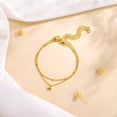 thumbnail image 5 of Turandoss Dainty Charms 18K Real Gold Plated Initial A-Z Simple Layered Cute Bracelets Set for Women Girls Kid Jewelry Set Personalized Birthday Gifts for Women Teen Girl Toddler Fashion, 5 of 7
