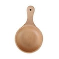 thumbnail image 2 of Tnarru Wooden Salad Bowl Round Sturdy with Handle Tableware for Home Kitchen Dining L L, 2 of 8