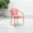 Coral, variant on Emma + Oliver Commercial Grade Light Gray Indoor-Outdoor Steel Patio Arm Chair with Round Back