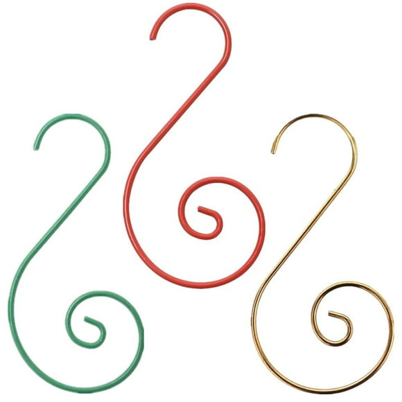 Supoice Christmas Ornament Hangers Hooks 120 Pcs Stainless Steel Green & Gold & Red Christmas Ornament Hooks Perfect For Christmas Tree Decorations