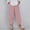 Pink plus size capri pants a1, variant on Cagogo Women Plus Size Wide Leg Capri Pants Elastic Waist Flowy Casual Solid Boho Palazzo Trousers Vacation Beach Lounge Pants Summer, Black S