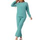 thumbnail image 2 of Conjuntos de sudadera para mujeres INSPIRE CHIC de 2 piezas, conjuntos de lounge de franela suave, suéter y pantalones, conjuntos de pijama XL verde, 2 of 6