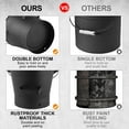 thumbnail image 3 of Fireplace Ash Bucket with Lid Shovel, Hand Broom 2.6 Gallon Charcoal Wood Fire Pits Burning Stoves, Coal/Large Pellet Metal Buckets/Hot Wood Carrier Pail Fire Pits Ash Can Cleaning Tools, 3 of 9