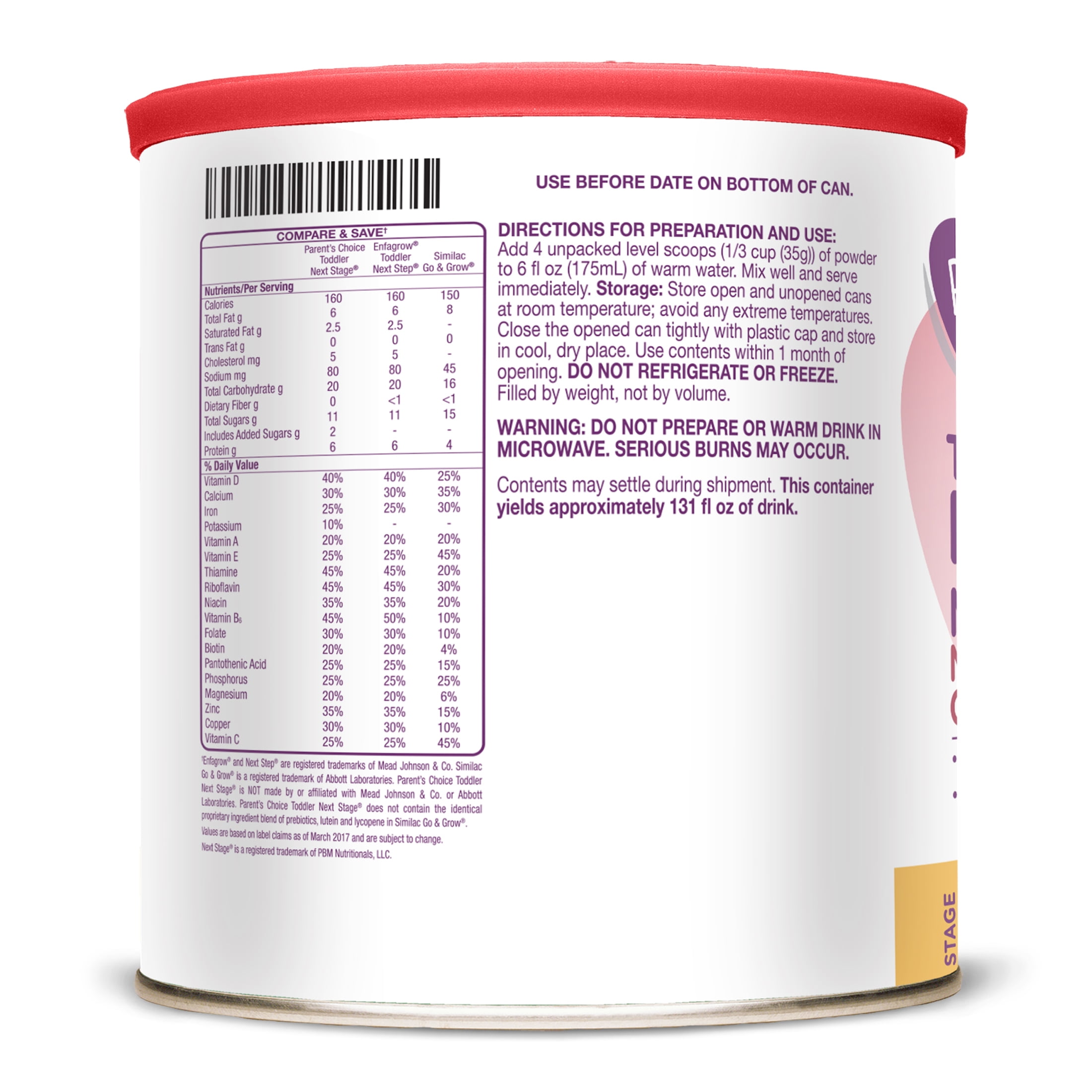 parent's choice powdered milk for toddlers