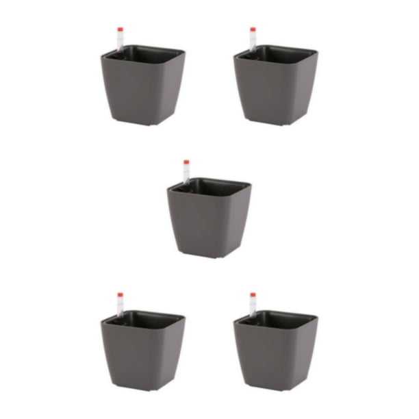Matsuzay Maceta con estilo de resina para jardín, belleza con macetas innovadoras para jardines, macetas de belleza para plantas, gris Type2 NO2