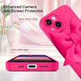 thumbnail image 2 of GUAGUA Case for iPhone 15 with Bow Tie,6.1" 3D Kawaii Soft Tpu Cover Anti Drop Shockproof Full Fit Bow Knot Protective Cover for iPhone 15 Pro 6.1" for Girls Women,Hot Red, 2 of 6