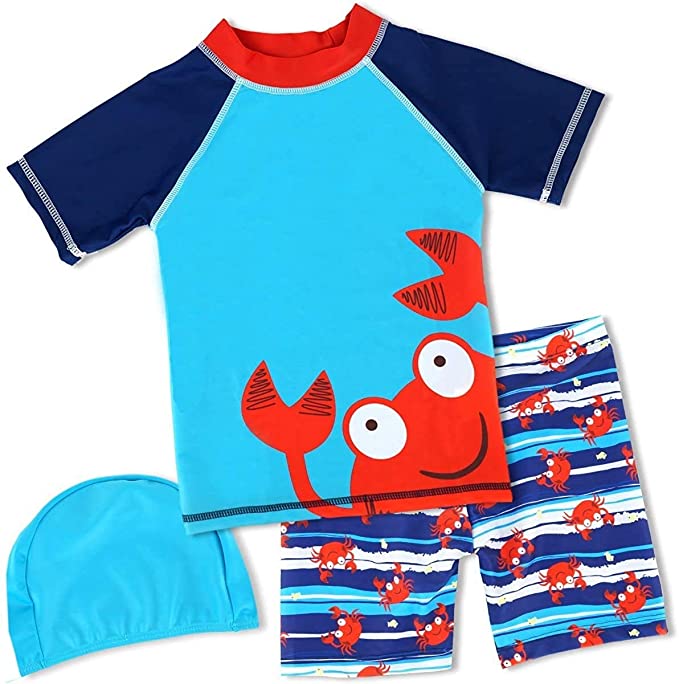 Infant Baby Boys Sunsuits Rash Guard Swimsuit Swimwear UPF 50 Sun Protection