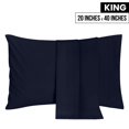 thumbnail image 2 of Fundas de almohada Utopia Bedding King de 50 x 100 cm, paquete de 2 unidades, microfibra azul marino, 2 of 7