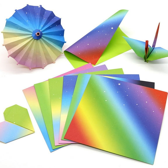 FRCOLOR 174 PCS Green Tissue Paper Rainbow Fold Paper Child 15*15cm
