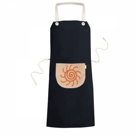

Sun Sunshine Hand Painting Orange Apron Bib Sarong Cooking Baking Kitchen Pocket Pinafore