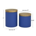 thumbnail image 3 of DecMode 5.25", 7"H Wood Coastal Decorative Jar, Blue, 2 - Pieces, 3 of 9