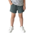 thumbnail image 2 of hengsof Girls Solid Casual Shorts Elastic Waist Cotton Comfort Daily Shorts Summer Fashion Beach Shorts with Pockets, 2 of 8