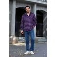 thumbnail image 3 of COOFANDY Mens Button Down Long Sleeve Shirts Jacket Slim Fit Flannel Shirt Casual Plaid Shirt, 3 of 6
