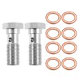 thumbnail image 1 of Unique Bargains 2pcs M12x1.25 Thread Turbo Brake Line Banjo Bolt with Copper Washers Single Banjo Bolt 31mm Length, 1 of 6