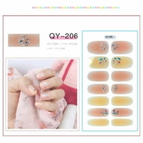 Awdenio Nail Art Accessories, Full Nail Wraps Nail Polish Strips Stickers Gradient Glitter Stick on Gel Nail Polish Strips for Nail Art for Women Girls