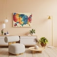 thumbnail image 6 of 12x16 inch Oil Paintings On Canvas Colorful Map Of America,Home Room Decor Study Accessory,Modern Style Colorful Map Of America Decorative Painting,Gift For Patriot,Living Room,Bedroom,Campus, 6 of 6