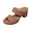 Khaki, variant on Red Womens Thick Sole Hollow One Strap Chunky Heel Slippers Summer