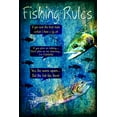 thumbnail image 2 of LightBoxJournal 23x32 Black Ornate Wood Framed with Double Matting Museum Art Print Titled - Fishing Rules, 2 of 4