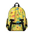thumbnail image 3 of Yellow Dinosaurs Palms Pattern Cute School Backpack Bag for School with Padded Back and Adjustable Shoulder Straps 15.25"x11.5"x5.25", 3 of 5