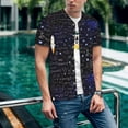 thumbnail image 6 of Lsque Physical Formulas Pattern Mens Polo Golf Shirts Funny Graphics Shorts Sleeve Button Shirts Baseball T-shirt-Large, 6 of 7