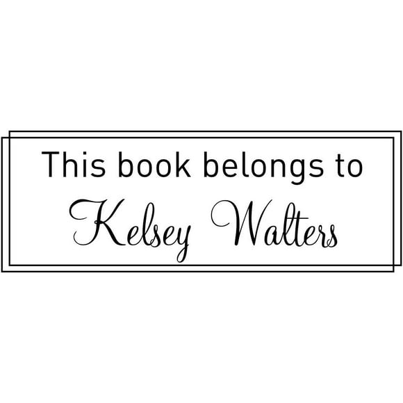 Custom This Book Belongs to with Border Stamp | Classroom Stamps | Library Stamps | Gifts for Readers