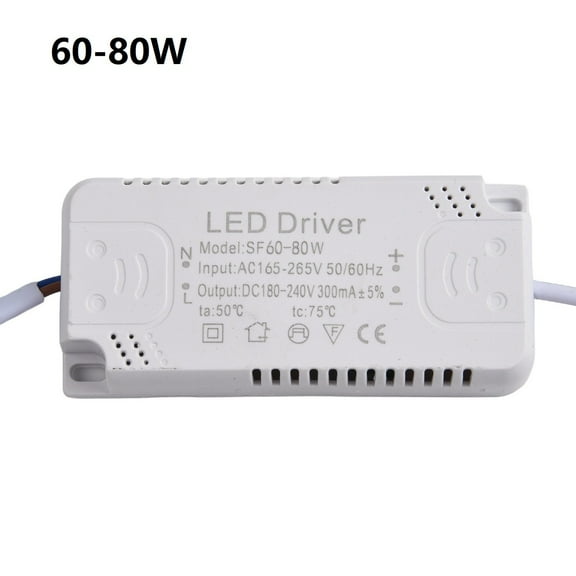 Flicker-free LED driver 60-80W/300mA LED driver power line lamp driver DC female