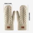 thumbnail image 3 of Moocorvic Winter Mittens Gloves for Women, Warm Thermal Fleece Lining Thick Knit Soft Snow Mittens for Cold Weather Gifts,White, 3 of 7