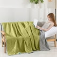 thumbnail image 4 of Cooling Comforter King Size, Summer Comforter for All Season Lightweight Comforter for Hot Sleepers and Night Sweats, Thin Machine Washable Comforter (43.3"x59", Yellow), 4 of 6