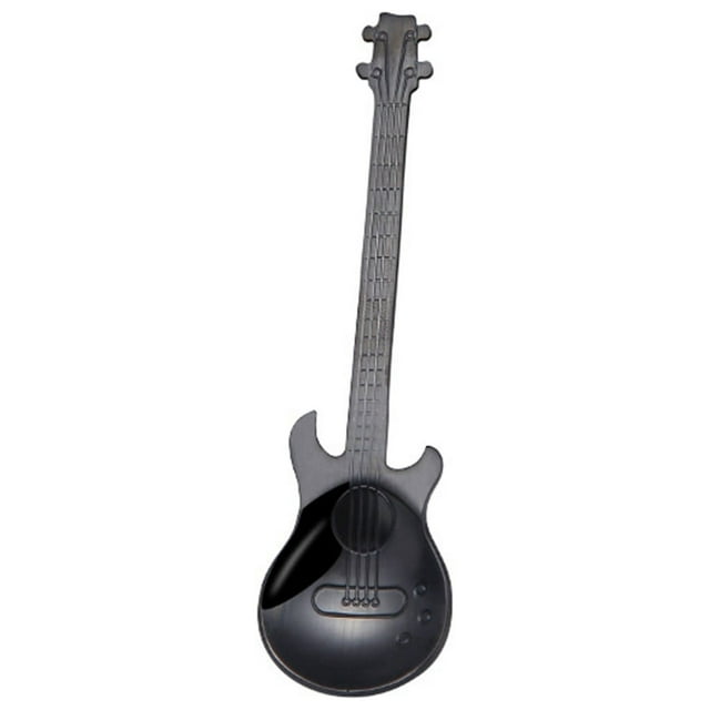 Stainless Steel Guitar Coffee Spoon, Titanium Plated, Comfortable Grip, Easy to Clean, Fit Home/Office/Outdoor Use & Gift