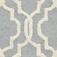 thumbnail image 2 of Safavieh Cambridge 2'6" X 8' Hand Tufted Wool Rug in Silver and Ivory, 2 of 3