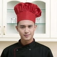 thumbnail image 3 of Sombrero de Cocinero Elástico para Restaurante Hotel Bares Cafeterías Ropa Comoda Traje Profesiónal Macarena sombrero, 3 of 7