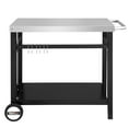 thumbnail image 3 of Royal Gourmet PC3401S Double Shelf Movable Dining Cart Work Table with Handle Outdoor Kitchen Prep Trolley Storage, 3 of 9