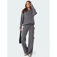 thumbnail image 6 of Women'S Plush Long-Sleeved Trousers Two-Piece Home Wear Casual Suit, Sweater, Pants, Pajamas Set Grey M, 6 of 9