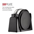 thumbnail image 4 of Chefman Rotating Belgian Waffle Maker, 180° Flip Iron w/ Non-Stick Plates, Adjustable Timer, Locking Lid, & Drip Plate, Space Saving Storage, Mess-Free Breakfast, Stainless Steel/Black, 4 of 5