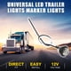 thumbnail image 2 of Luces LED para remolque de camión Unique Bargains 12V, redondas de plástico, impermeables | Luces de marcador blancas, 4 piezas, 2 of 7