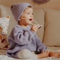 thumbnail image 2 of 2023 New Baby Sweaters Autumn Winter Solid Color Knitted Sweater for Baby Toddler Loose Round Neck Kids Outwear Baby Clothes, 2 of 6
