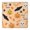 Halloween-760, variant on Halloween Themed Elastic Edge Table Cover 36x36 Inch Square - Features Festive Ghosts and Pumpkins Pattern for Seasonal Decor